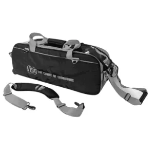 Vise Clear Top 3 Ball Tote Black/Silver Bowling Bag