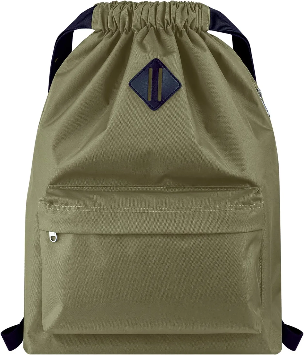 Vorspack Drawstring Backpack Water Resistant String Bag Sports Gym Sack with Side Pocket for Men Women