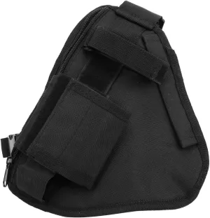 Walkie Talkie Bag,Chest Front Pack Pouch Tactics Outdoor Vest Rig Carry Bag Shoulder Holster Storage Bag Multipurpose Sport Chest Bag Portable Vest Chest Bag Pouch Black with Adjustable Strap