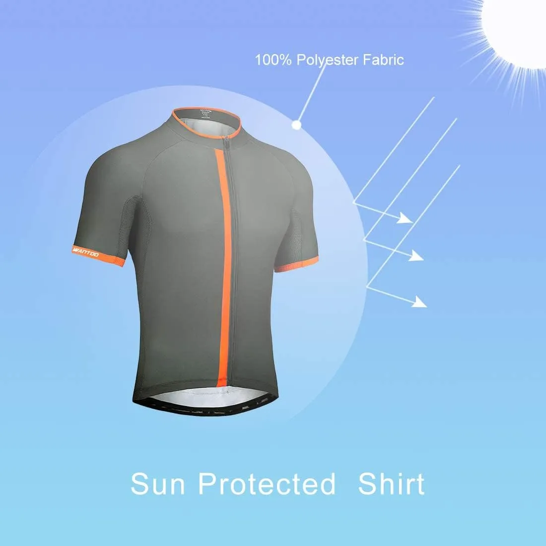 wantdo Men's Cycling Jerseys Mountain Bike MTB Jersey Short Sleeve Bike Shirts Breathable Quick Dry Cycling Clothing
