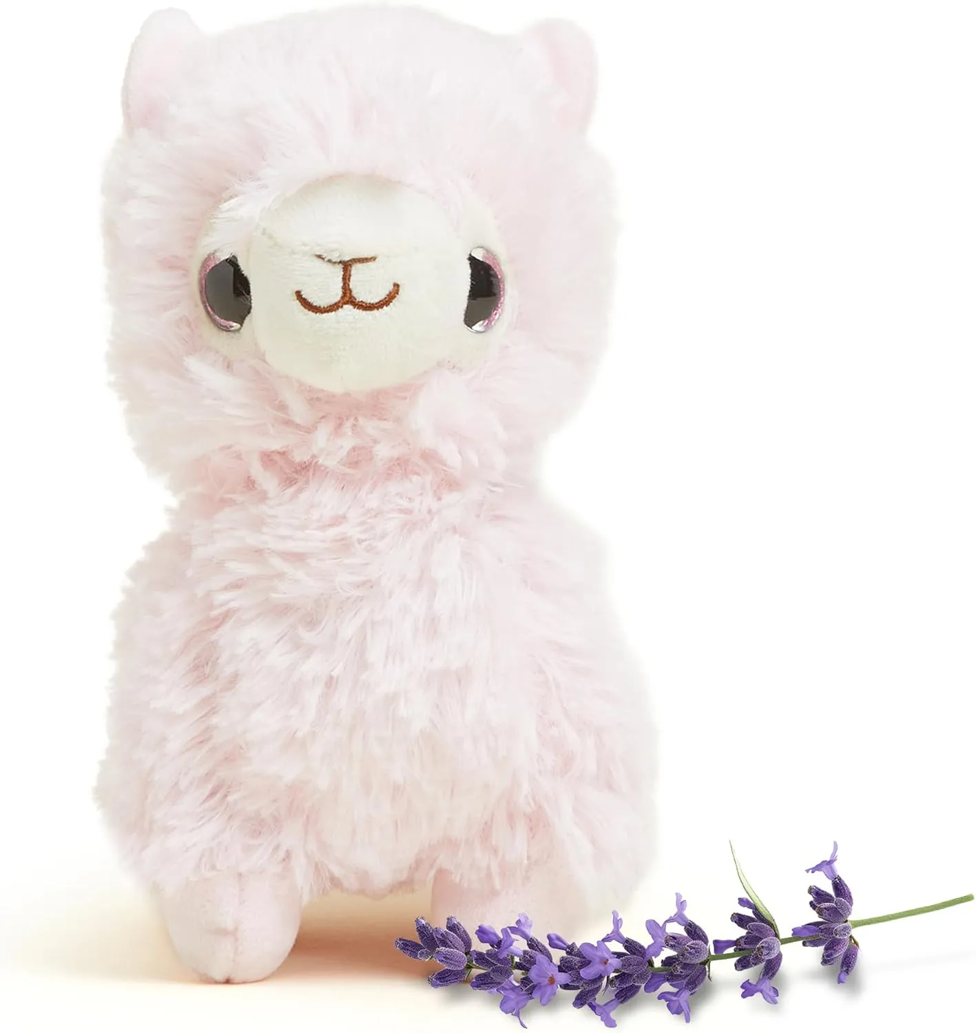 warmies Junior Microwavable & Weighted Stuffed Animals, Pink Llama - Heated Stuffed Animal Plushie for Warmth & Comfort - Cute Soft Plush Toys for Adults & Children (Boys, Girls, Babies & Toddlers)