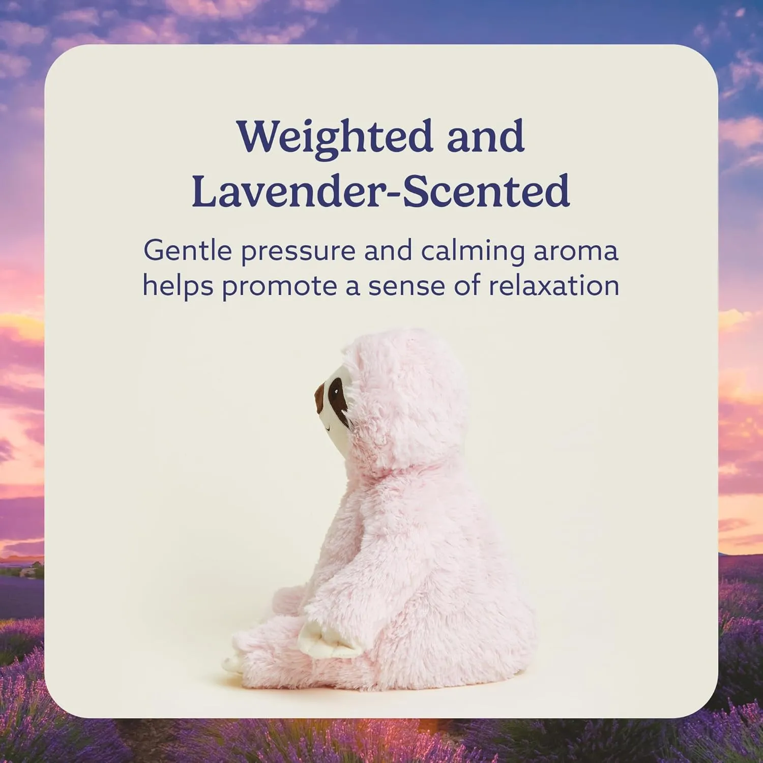 warmies Microwavable & Weighted Stuffed Animals, Pink Sloth - Heated Stuffed Animal Plushie for Warmth & Comfort - Cute Soft Plush Toys for Adults & Children (Boys, Girls, Babies & Toddlers)