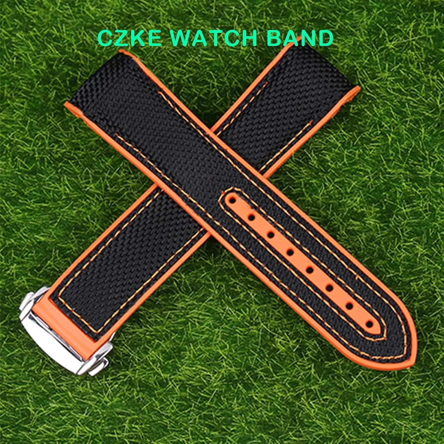 Watch Bracelet For Omega 300 SEAMASTER 600 PLANET OCEAN Folding Buckle Silicone Nylon Strap Watch Accessories Watch Band Chain
