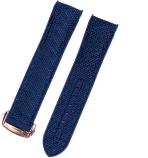 Watch Bracelet For Omega 300 SEAMASTER 600 PLANET OCEAN Folding Buckle Silicone Nylon Strap Watch Accessories Watch Band Chain
