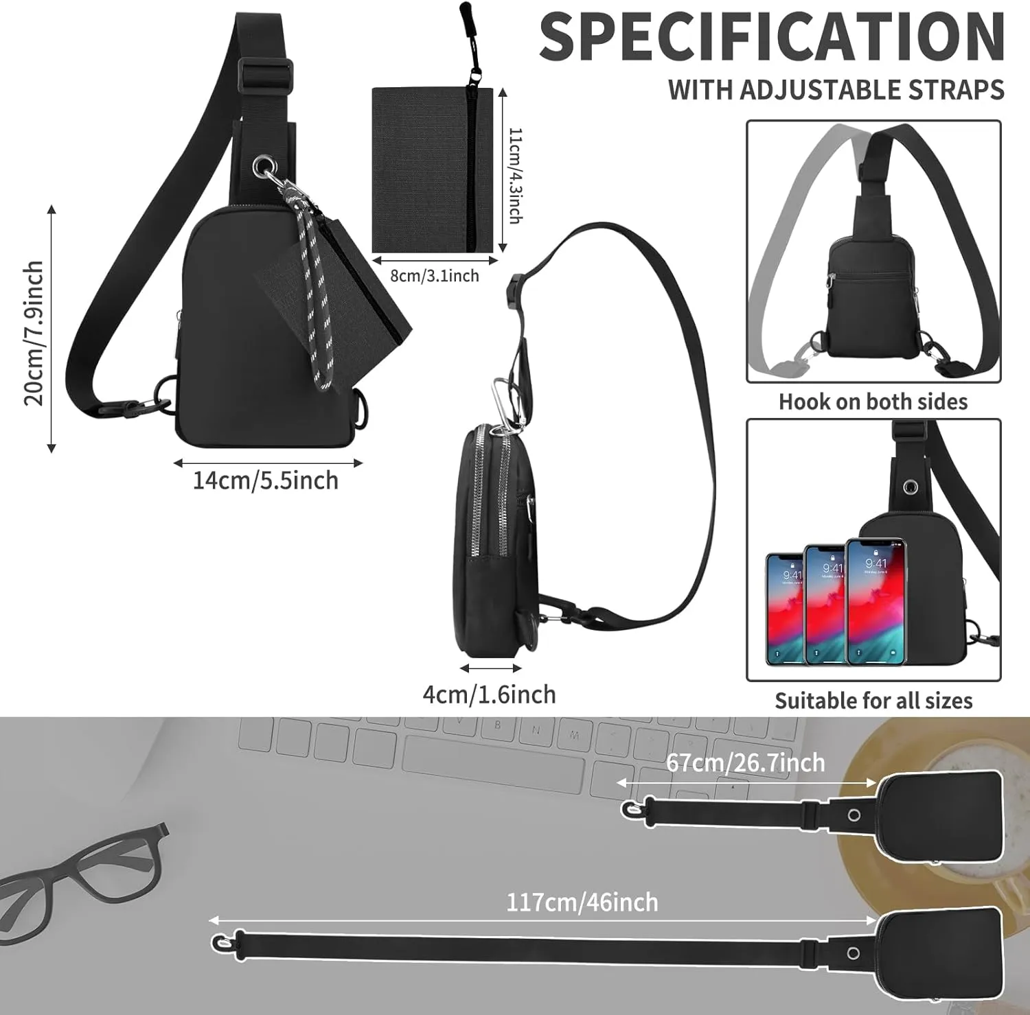 Waterproof Clear Bag for Stadium Events, Women's Crossbody Clear Sling Bag with Coin Wallet, Shoulder Bag for Daily Use