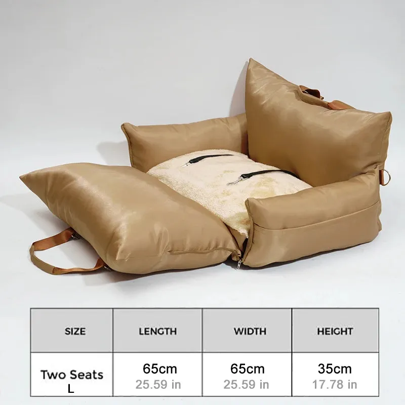 Waterproof Dog Car Seat Bed Soft Luxury Dog Beds Travel Pet Carrier Bag Pet Car Seat Custom LOGO Designer Dog Products