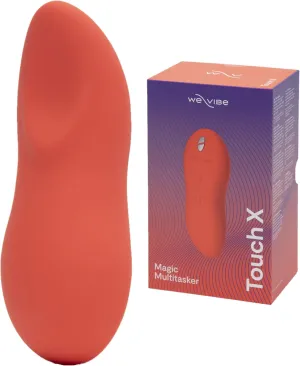 We-Vibe Touch X Lay On Vibrator | Vibrating Mini Bullet Sex Toys for Women | Clitoral Stimulator Personal Massager | 8 Intensity Levels & 7 Vibration Modes| Adult Toys & Sexual Pleasure Tools | Coral