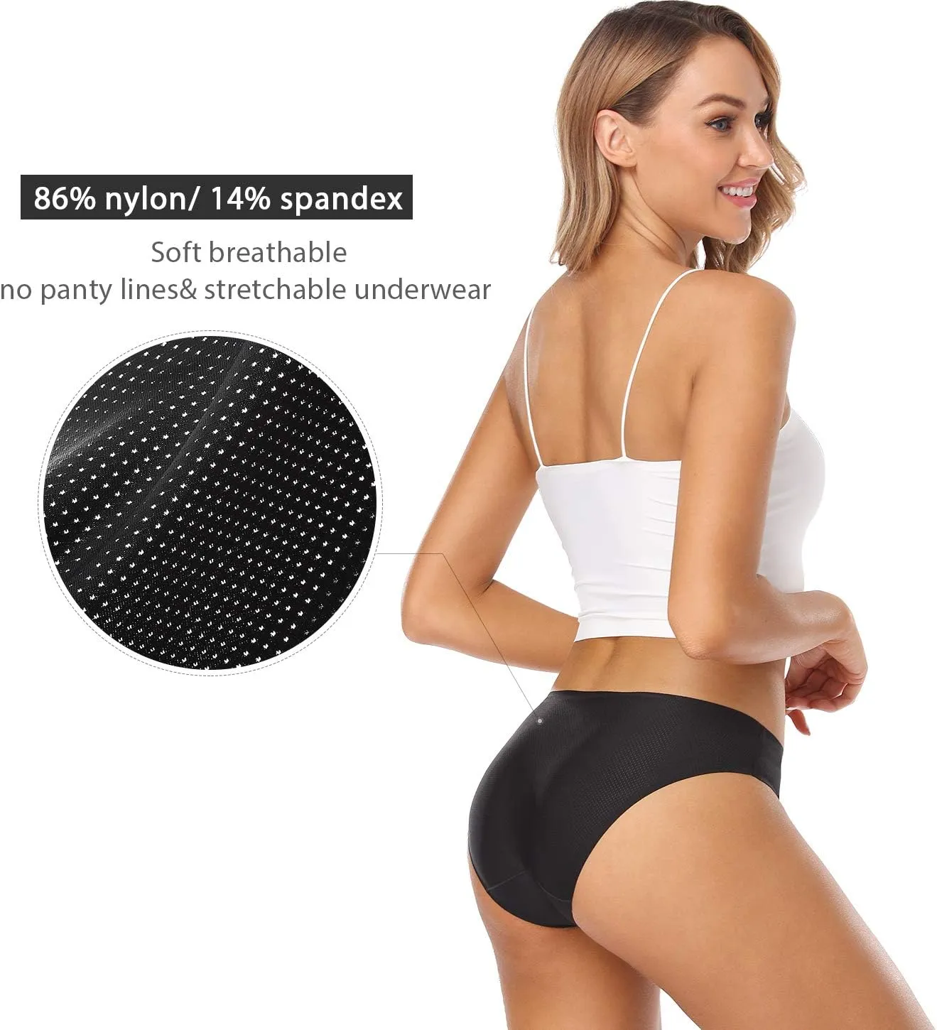 Wealurre Breathable Underwear Women Seamless Bikini Nylon Spandex Mesh Panties