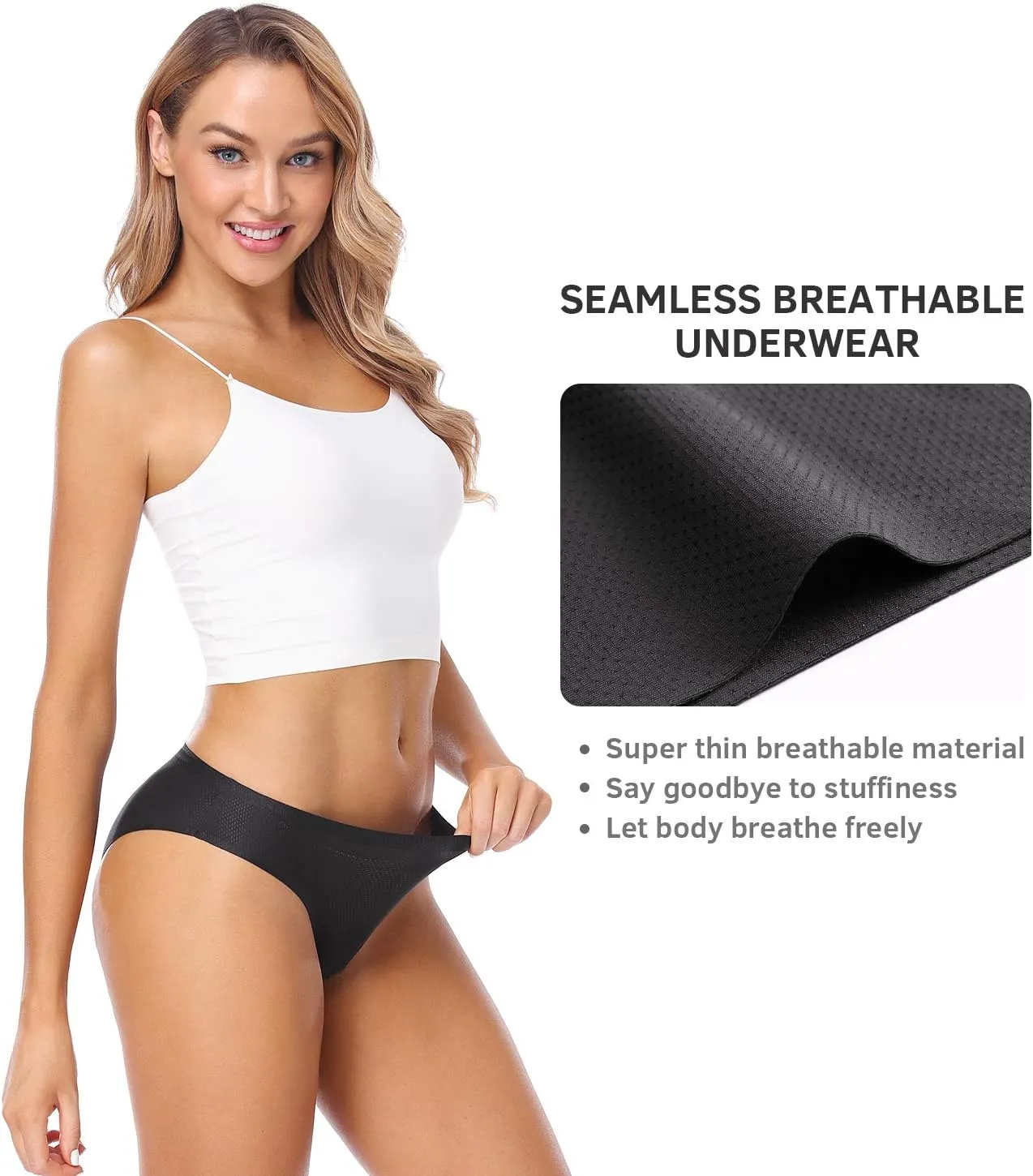 Wealurre Breathable Underwear Women Seamless Bikini Nylon Spandex Mesh Panties