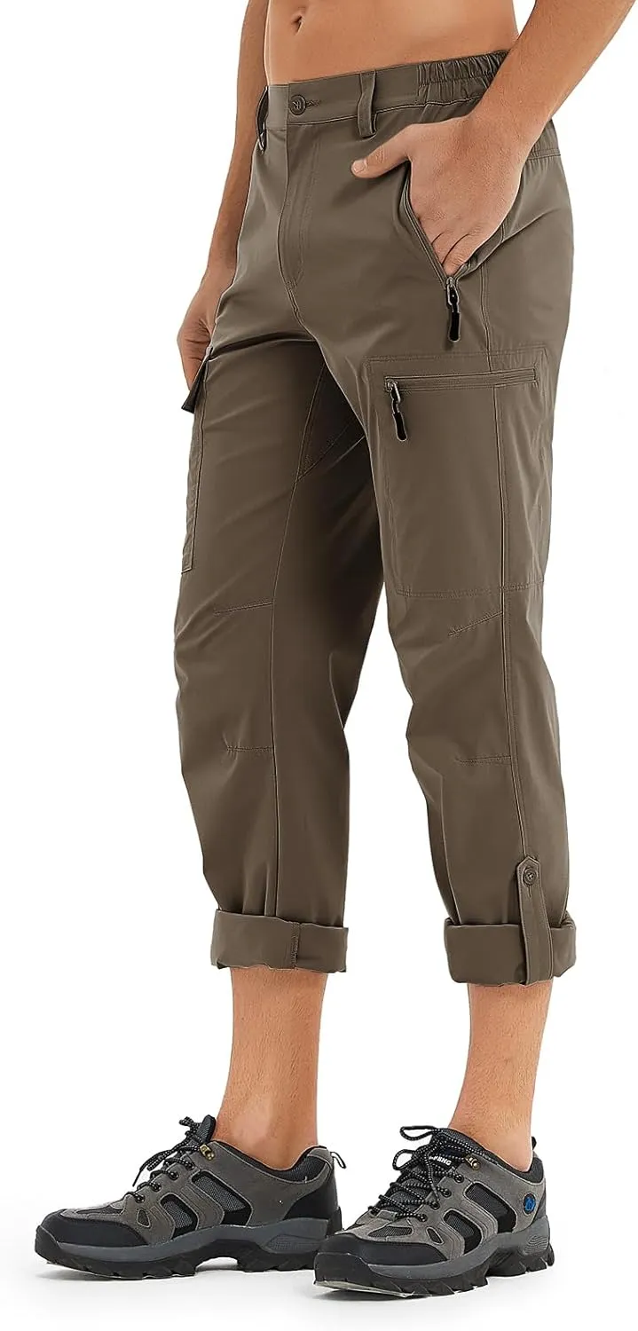 Wespornow Men's-Hiking-Pants Lightweight Water Resistant Quick Dry Outdoor Pants for Fishing Travel Camping