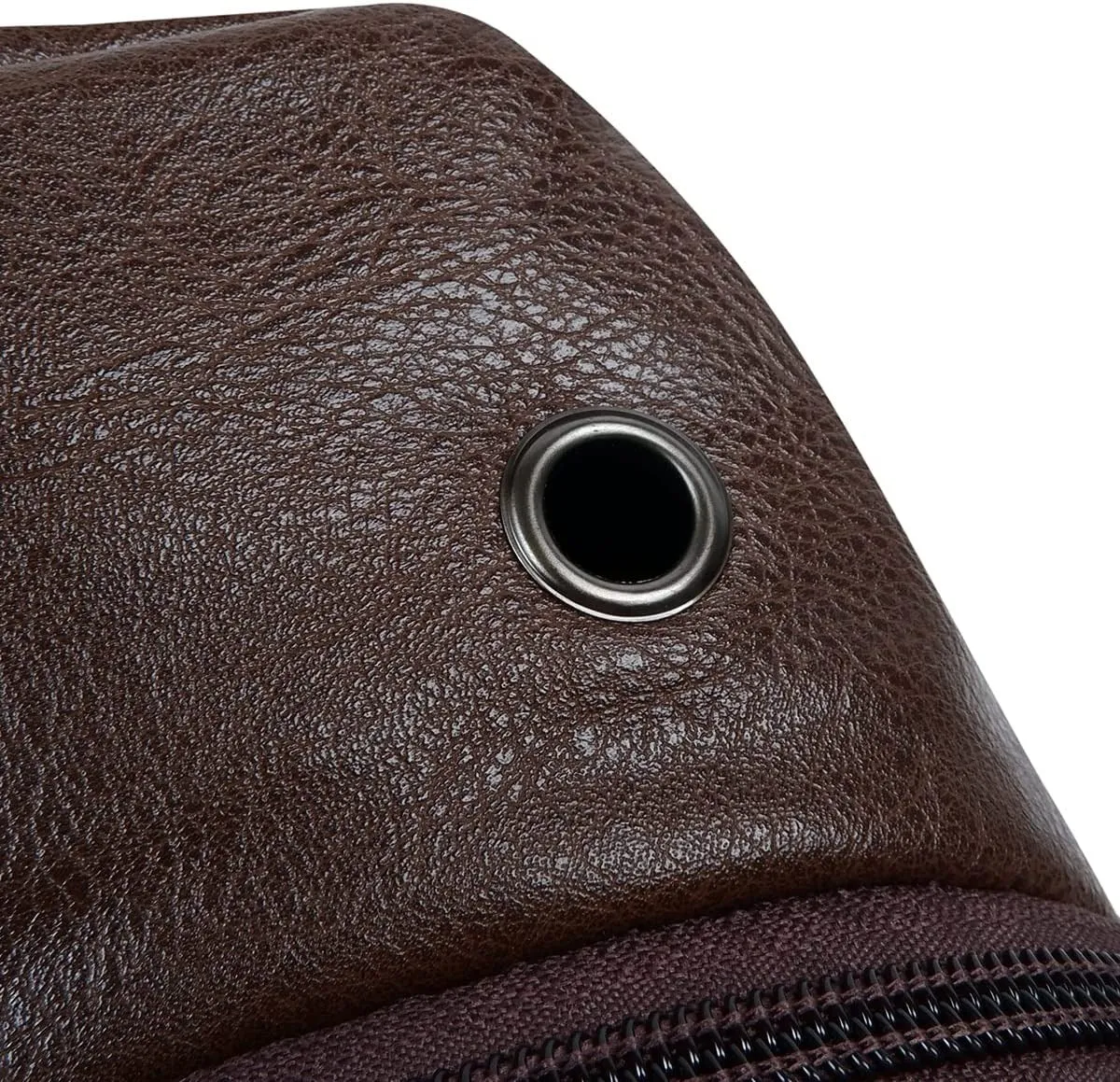 WESTEND Crossbody Leather Sling Bag Backpack with Adjustable Strap, Brown Synthetic Leather
