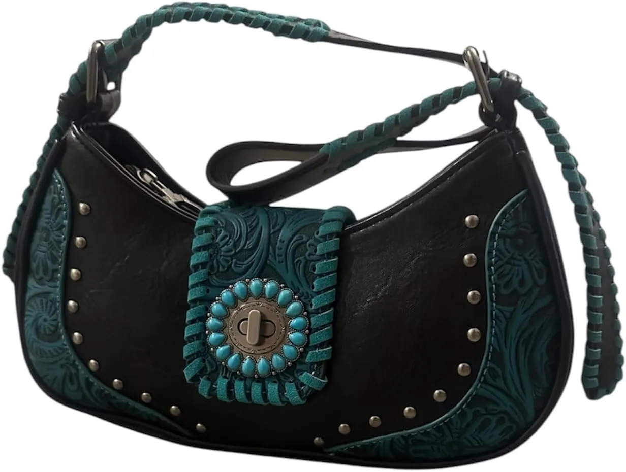 Western Modern Cowboy Style Crossbody Purse Vintage Western Design Rodeo, Travel & Everyday Shoulder Bag for Women