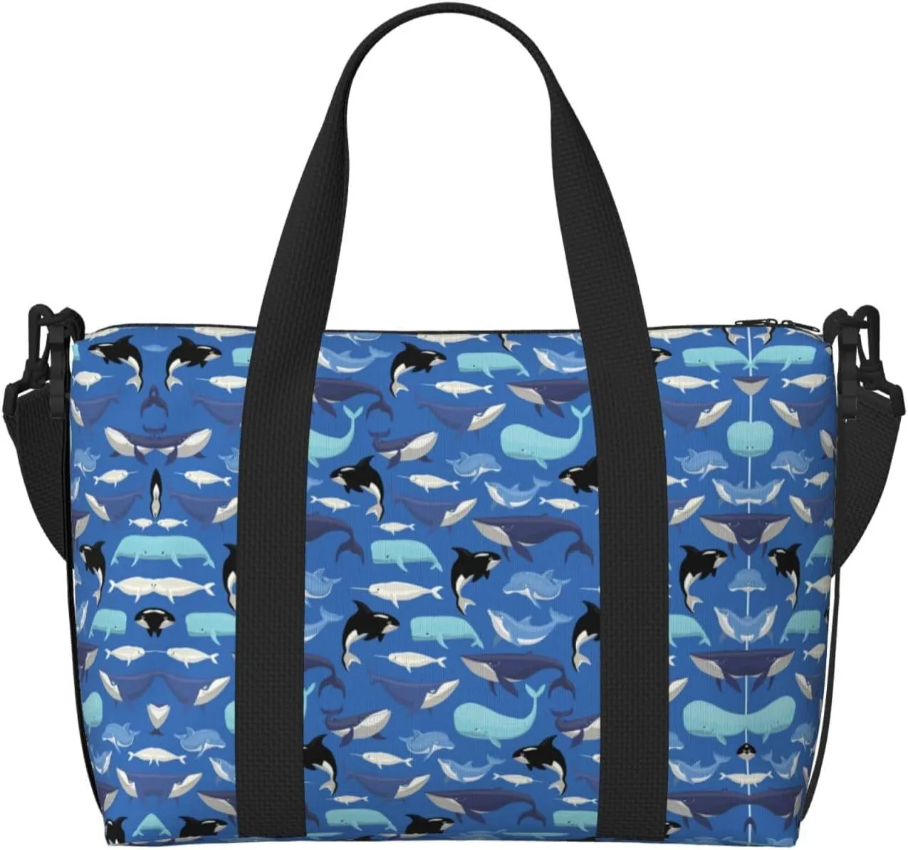 Whale Pattern Print Versatile Gym Sports Bag,Companion For Your Journeys And Fitness Routines