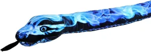 Wild Republic Snake Plush, Stuffed Animal, Plush Toy, Kids Gifts, Pet Snake, Blue Flames, 54 Inches
