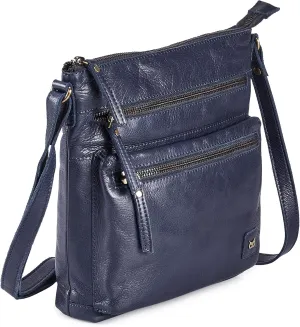 Wise Owl Accessories Small Crossbody Bags for Women Real Leather Purse Handbags Crossover Over the Shoulder Pocketbook