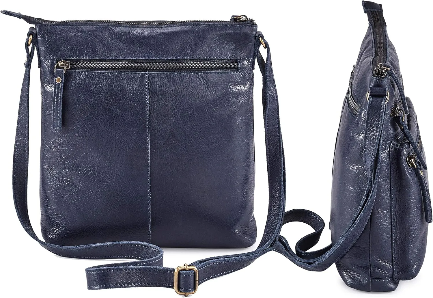 Wise Owl Accessories Small Crossbody Bags for Women Real Leather Purse Handbags Crossover Over the Shoulder Pocketbook
