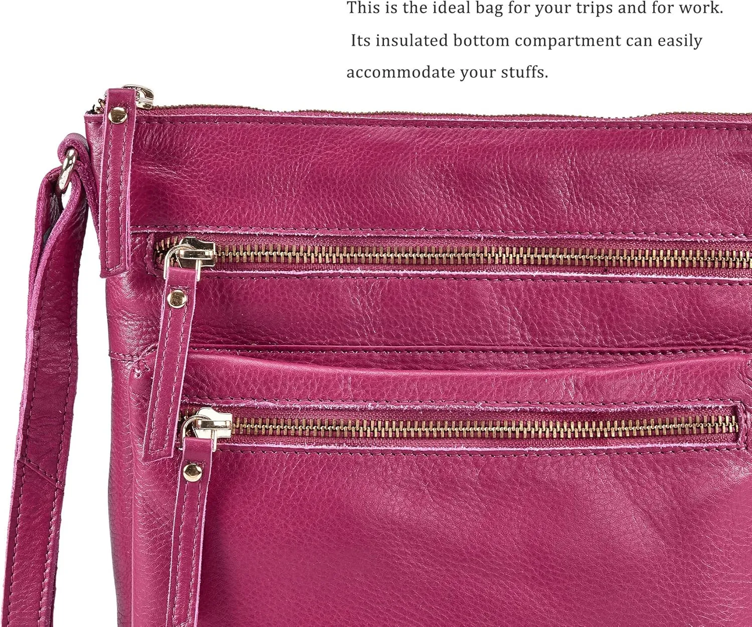 Wise Owl Accessories Small Crossbody Bags for Women Real Leather Purse Handbags Crossover Over the Shoulder Pocketbook