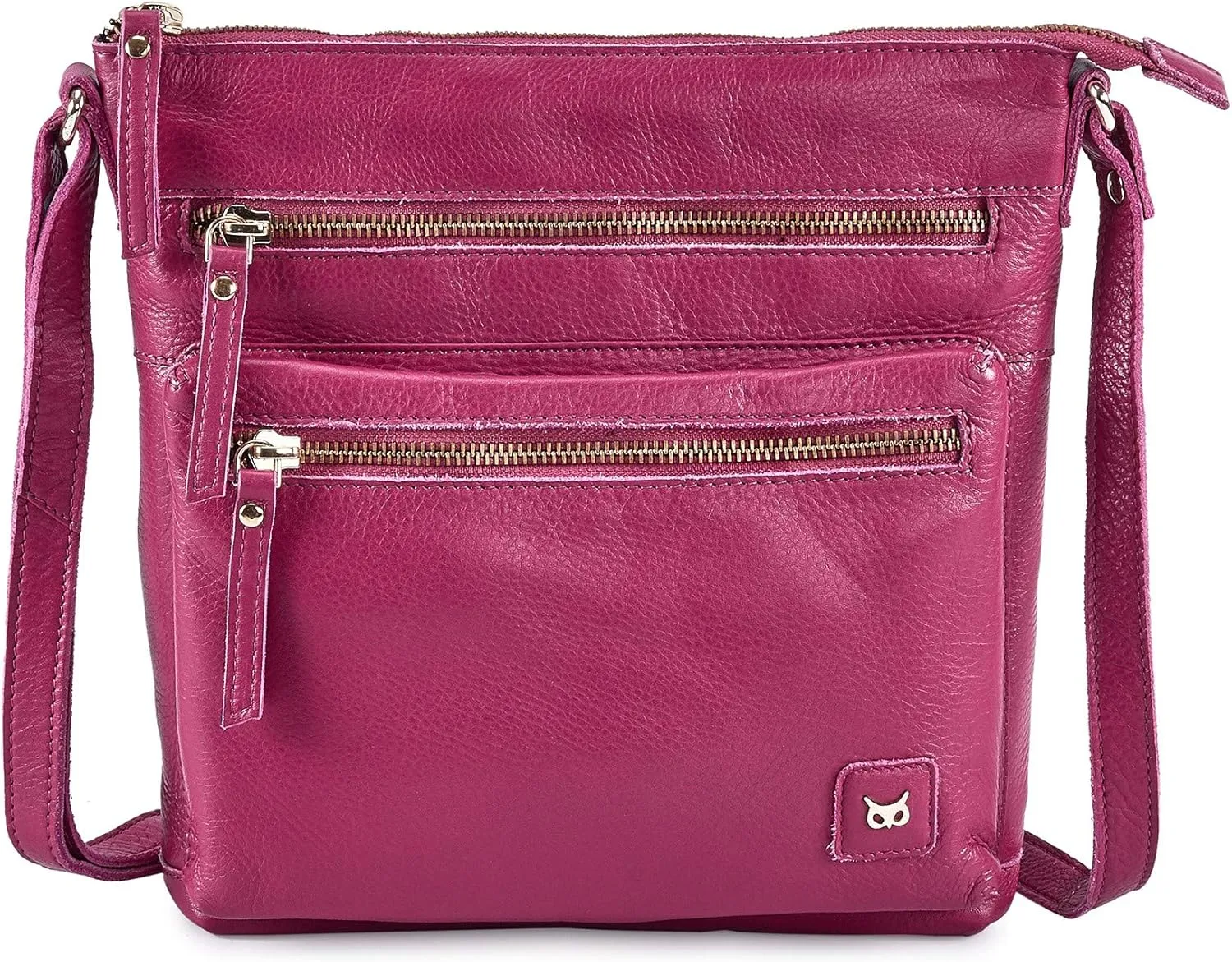 Wise Owl Accessories Small Crossbody Bags for Women Real Leather Purse Handbags Crossover Over the Shoulder Pocketbook