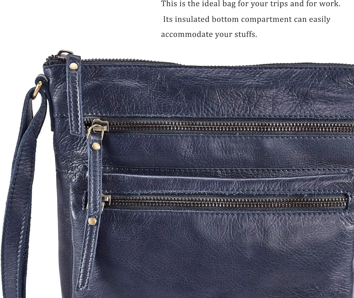 Wise Owl Accessories Small Crossbody Bags for Women Real Leather Purse Handbags Crossover Over the Shoulder Pocketbook
