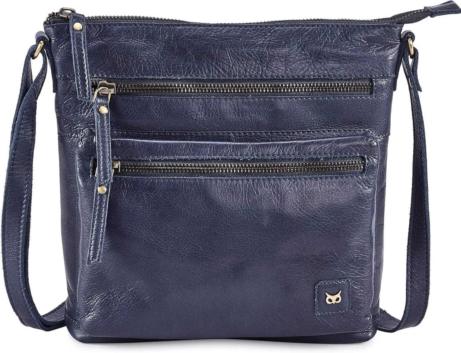 Wise Owl Accessories Small Crossbody Bags for Women Real Leather Purse Handbags Crossover Over the Shoulder Pocketbook