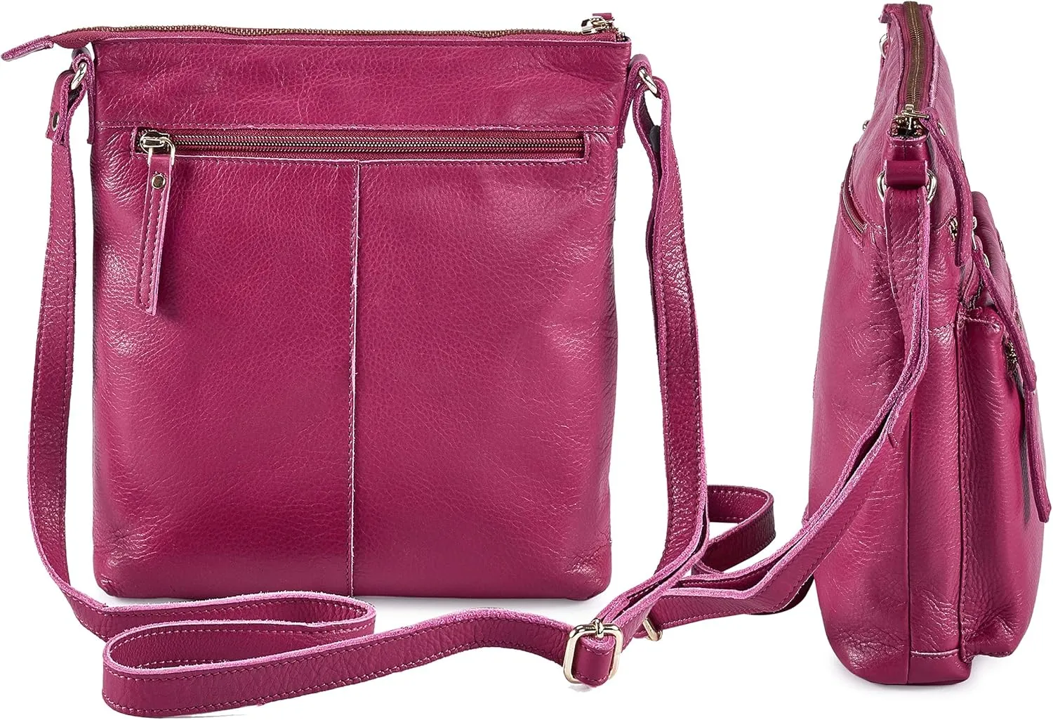 Wise Owl Accessories Small Crossbody Bags for Women Real Leather Purse Handbags Crossover Over the Shoulder Pocketbook
