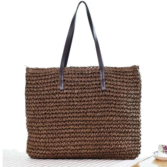 Women Handbag  Handmade Knitted Straw