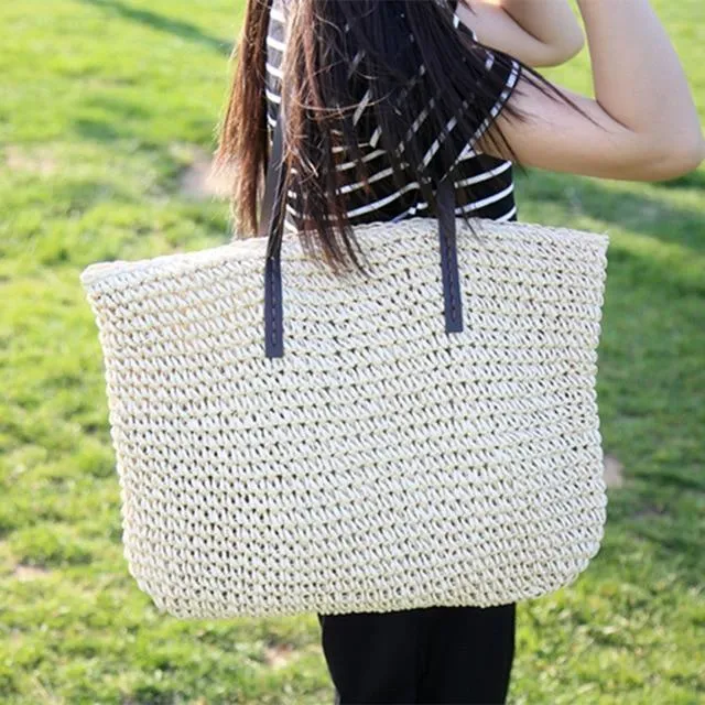 Women Handbag  Handmade Knitted Straw