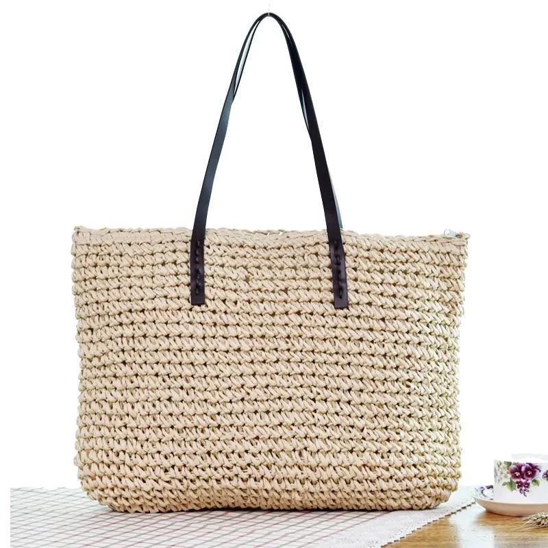 Women Handbag  Handmade Knitted Straw