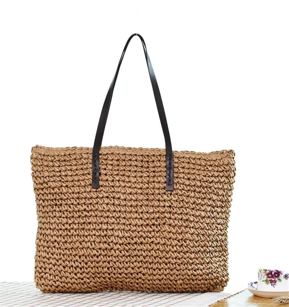 Women Handbag  Handmade Knitted Straw