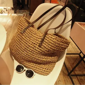 Women Handbag  Handmade Knitted Straw