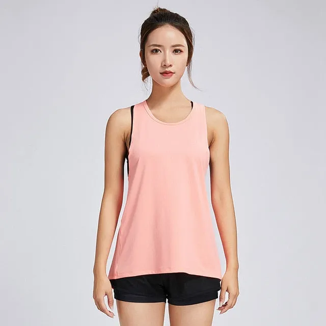 Women Tank Running Breathable Fitness Comfortable Vest Workout Sleeveless Quick Dry Gym Boxing Sportswear Shirt Yoga Top