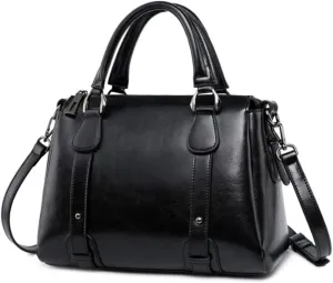 Women Vintage Shoulder Bag Satchel Genuine Leather Handbag Crossbody Bags