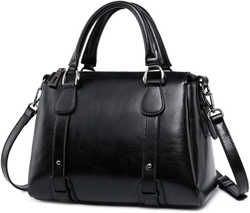 Women Vintage Shoulder Bag Satchel Genuine Leather Handbag Crossbody Bags