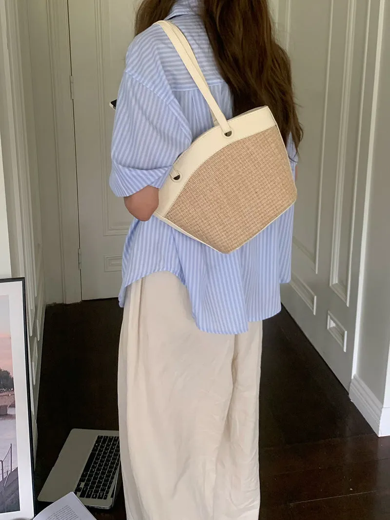 Women's Beach Style Western Vegetable Basket Fashion Shoulder Bags