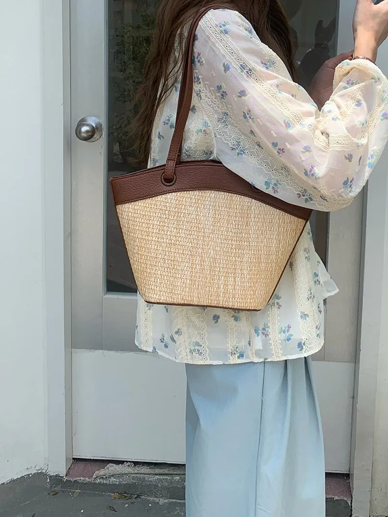 Women's Beach Style Western Vegetable Basket Fashion Shoulder Bags