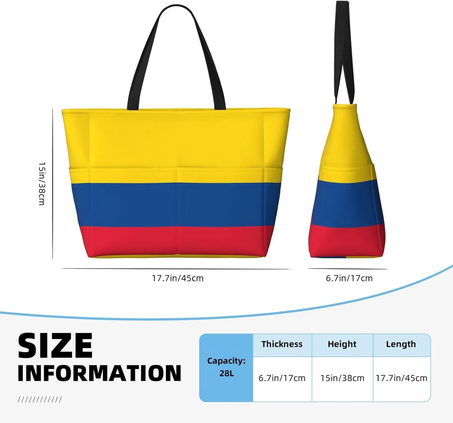 Women's Beach Travel Bags Large Waterproof Tote Bag with Pockets Sandproof Handbag for Beach Gym Vacation