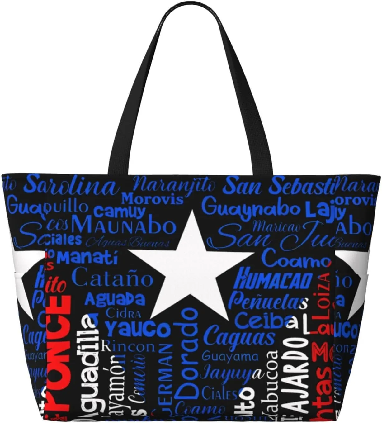 Women's Beach Travel Bags Large Waterproof Tote Bag with Pockets Sandproof Handbag for Beach Gym Vacation