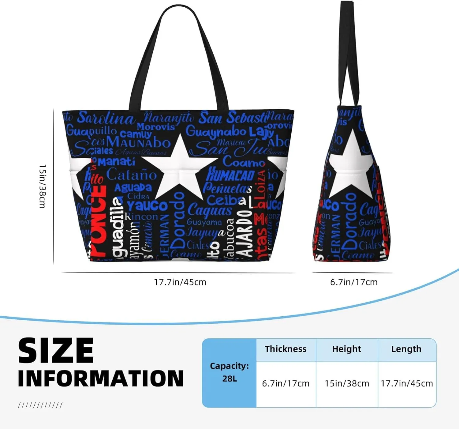 Women's Beach Travel Bags Large Waterproof Tote Bag with Pockets Sandproof Handbag for Beach Gym Vacation