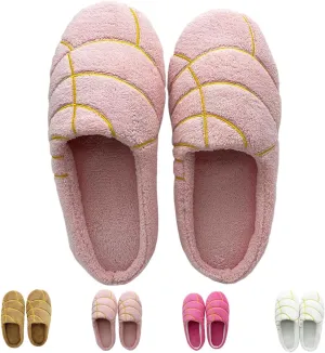 Women's Concha Slippers, Cute Comfy House Slippers, Rose Red/Pink/White/Brown, One Size