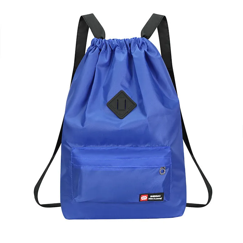 Women's Drawstring Pocket Lightweight Nylon Gymnastic Valise Travel Bags
