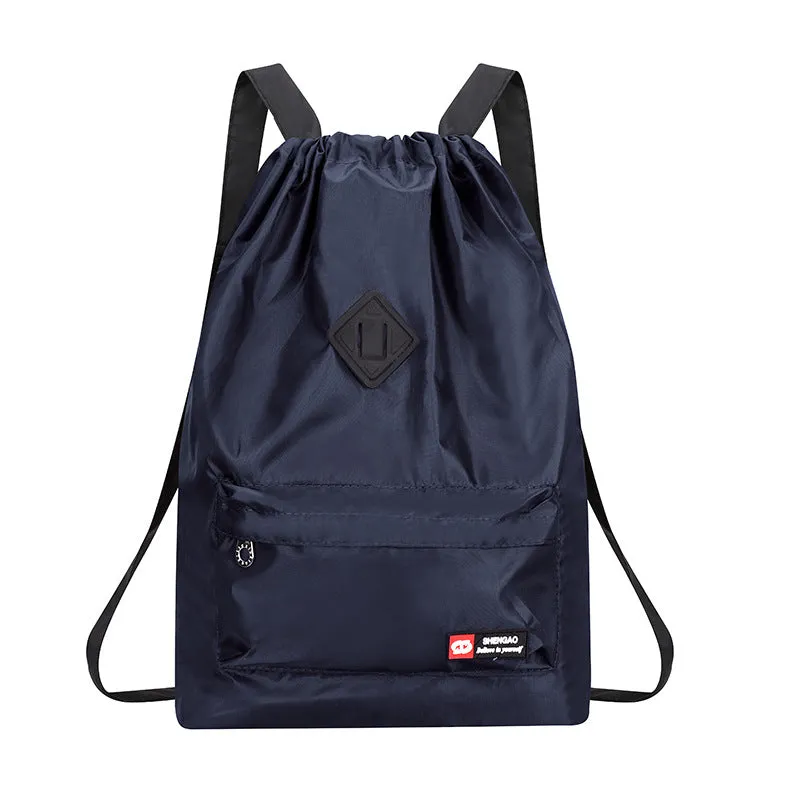 Women's Drawstring Pocket Lightweight Nylon Gymnastic Valise Travel Bags
