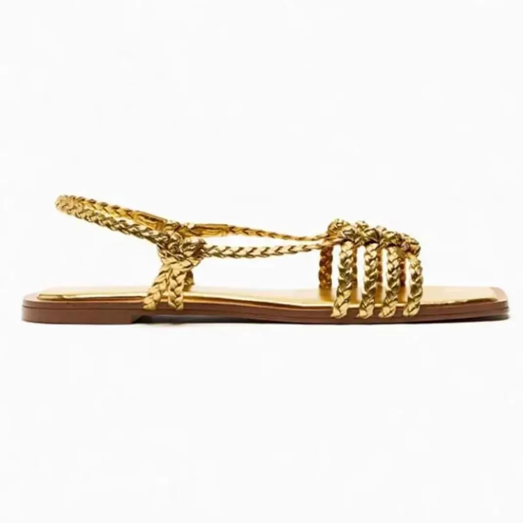 Womens Elastic Band Back Strap Wedge Heel Open Side Vamp Modern Sandals PU Upper Casual Holiday Beach Summer Sandals