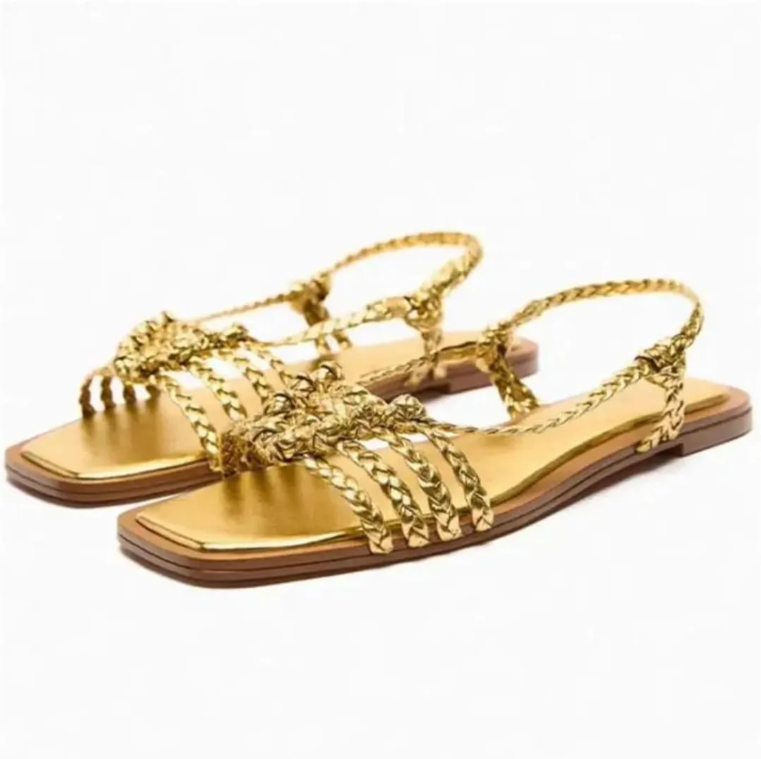 Womens Elastic Band Back Strap Wedge Heel Open Side Vamp Modern Sandals PU Upper Casual Holiday Beach Summer Sandals