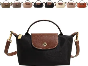 Women's Fashion Colorblock Mini Crossbody Bag, Elegant Handbags Purses with Adjustable Strap, Solid Square Purse Totes Bag