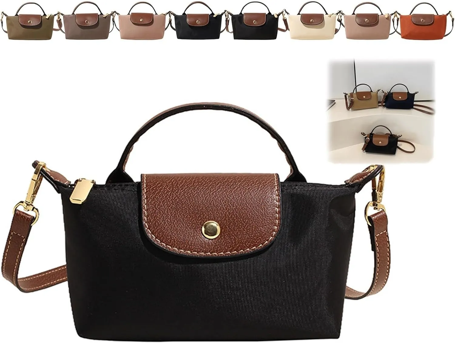 Women's Fashion Colorblock Mini Crossbody Bag, Elegant Handbags Purses with Adjustable Strap, Solid Square Purse Totes Bag