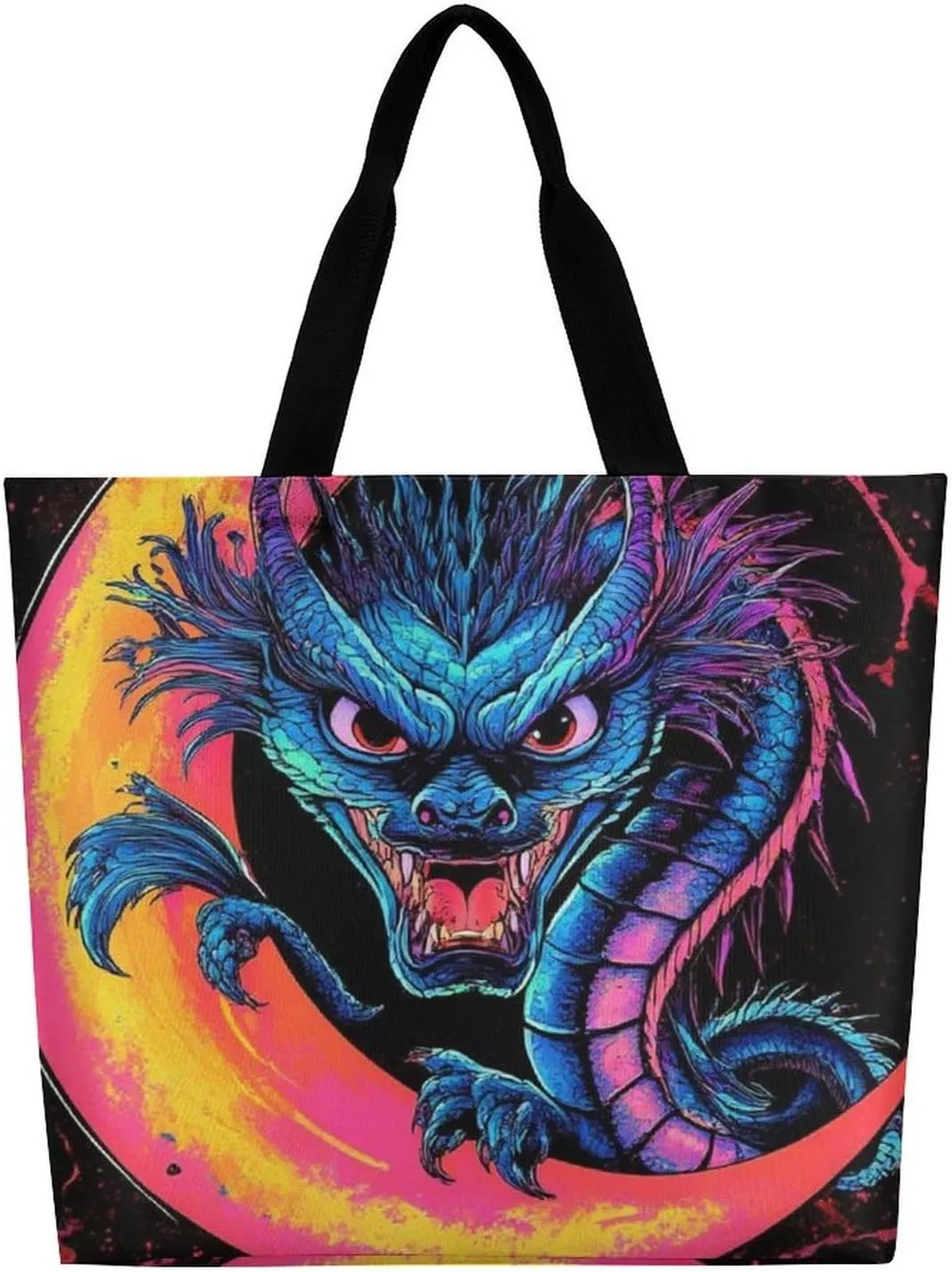 Womens Grocery Bag, Large Capacity Tote Bags Portable Reusable Shopping Shoulder Bag