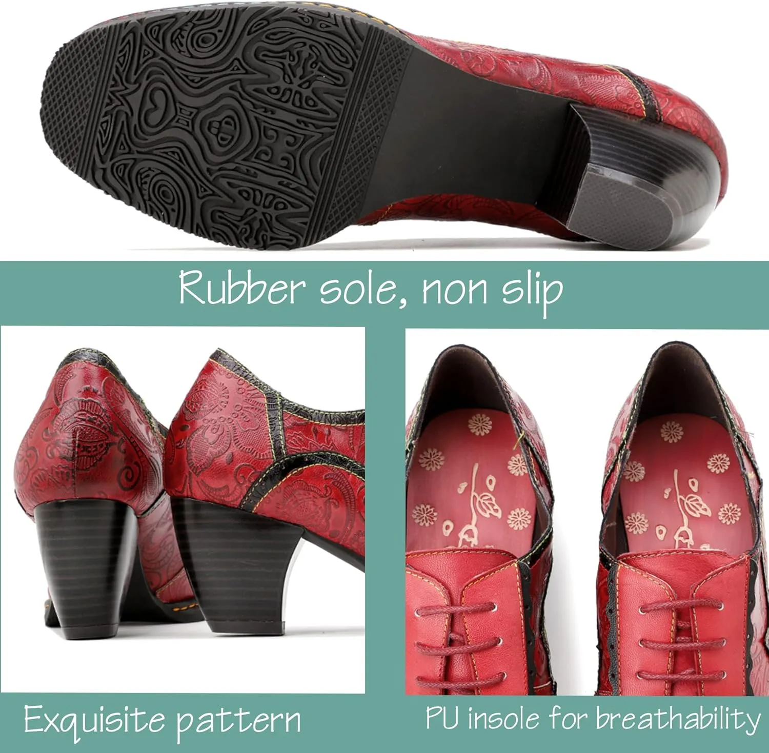 Women's Handmade Lambskin Oxford Loafers Shoes with Retro Ethnic Printed Style, Brock Design for Casual and Fashion Collegiate Style