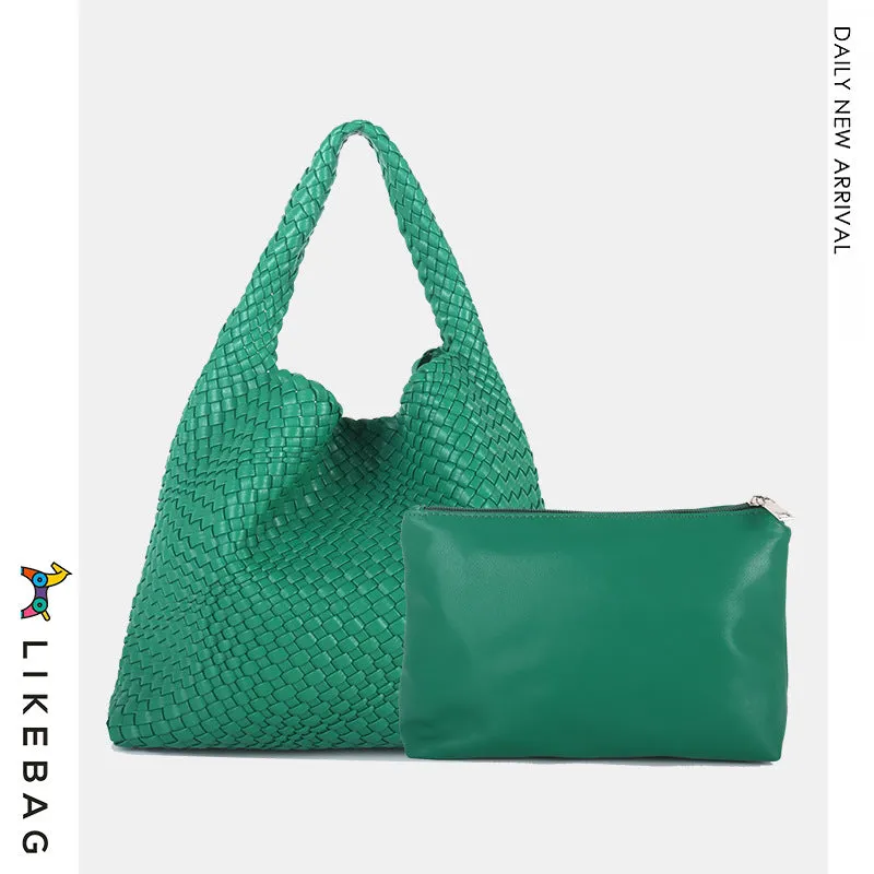 Women's Handmade Woven Fashion Trend Large Capacity Shoulder Bags