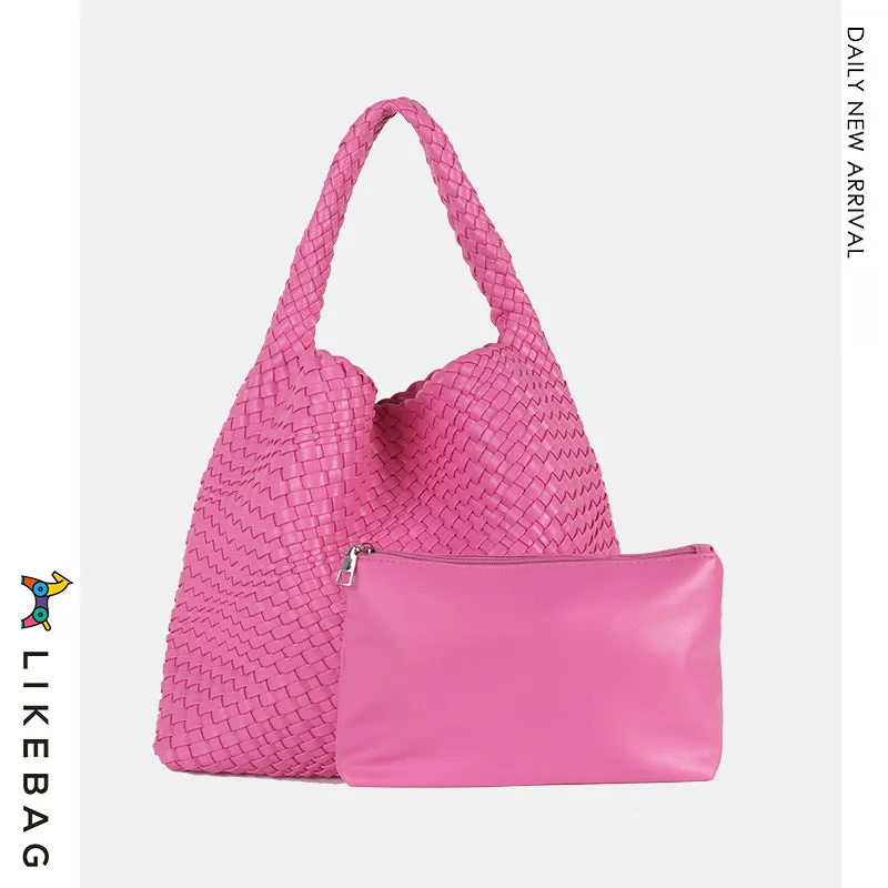 Women's Handmade Woven Fashion Trend Large Capacity Shoulder Bags