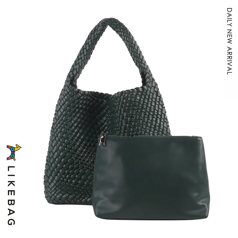Women's Handmade Woven Fashion Trend Large Capacity Shoulder Bags